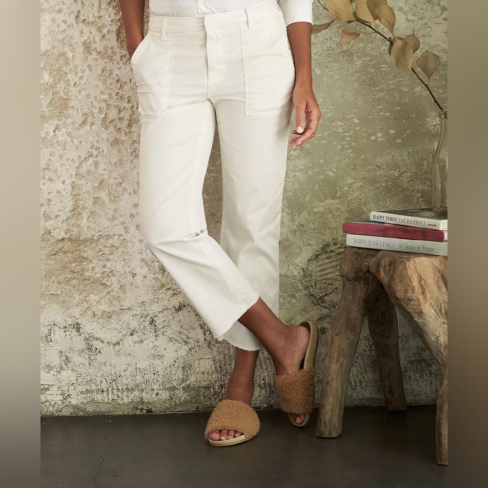 Frank & Eileen Blackstone Utility Pant in Chalk Women's 12 - Picture 2 of 7